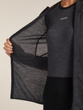 Women’s Merino Blend 200 Realfleece™ Descender Long Sleeve Zip Hoodie Jet Hthr/Black - 10