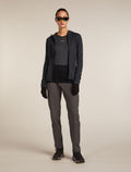 Women’s Merino Blend 200 Realfleece™ Descender Long Sleeve Zip Hoodie Jet Hthr/Black - 4