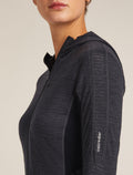 Women’s Merino Blend 200 Realfleece™ Descender Long Sleeve Zip Hoodie Jet Hthr/Black - 5