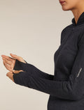 Women’s Merino Blend 200 Realfleece™ Descender Long Sleeve Zip Hoodie Jet Hthr/Black - 6
