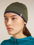 Unisex Merino 200 Oasis Reversible Beanie Dk loden/Midnight Navy - 1