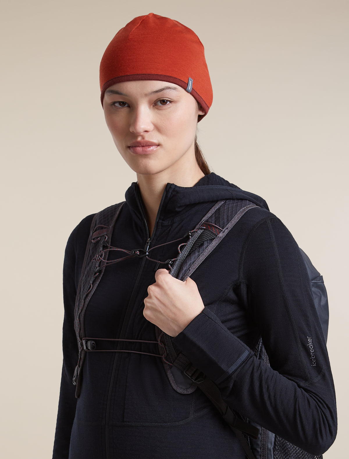 Unisex Merino 200 Oasis Reversible Beanie Agate/Port - 6