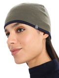 Unisex Merino 200 Pocket Hat Loden/Midnight navy - 11