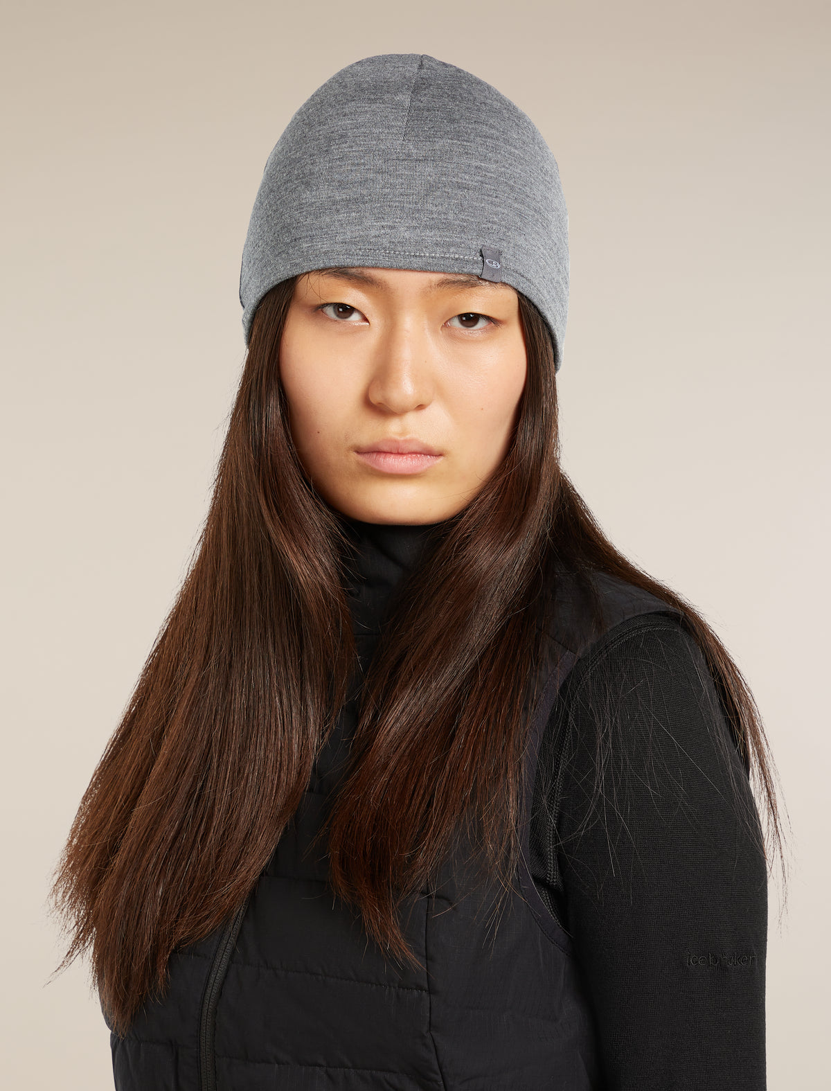 Unisex Merino 200 Pocket Hat Black/Gritstone Heather - 8