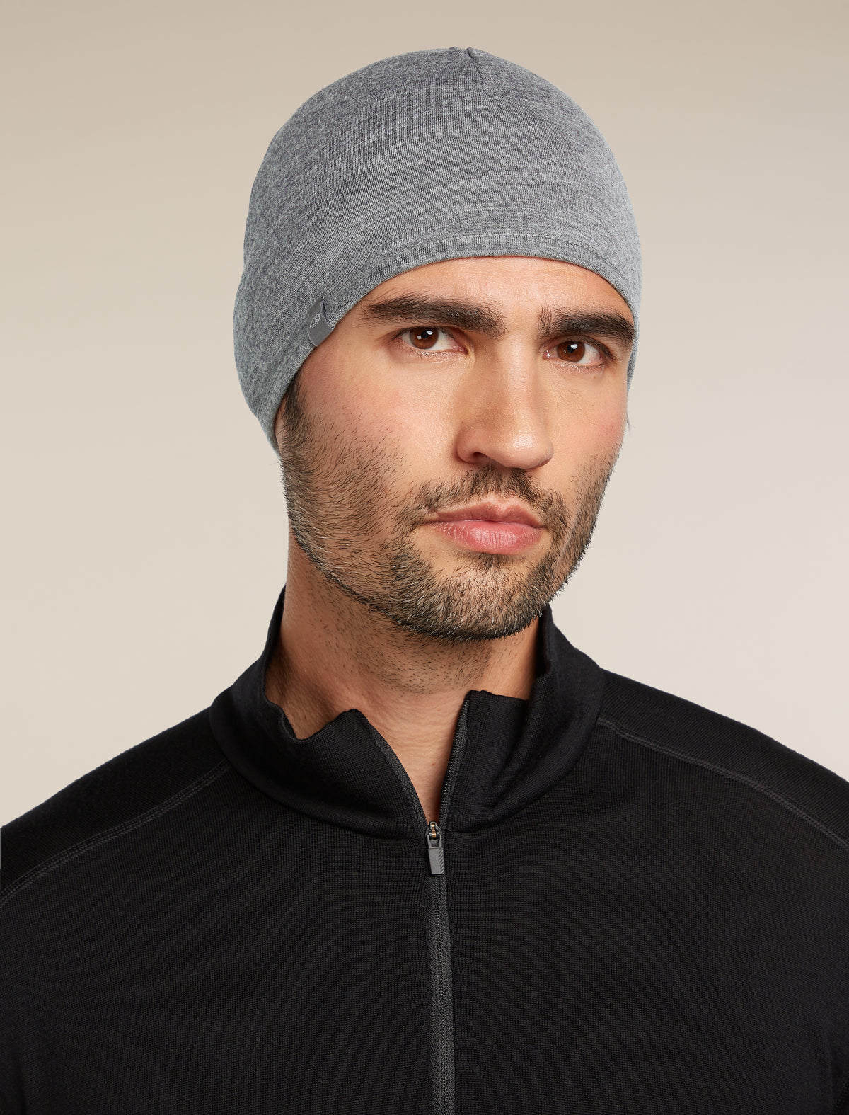 Unisex Merino 200 Pocket Hat Black/Gritstone Heather - 11