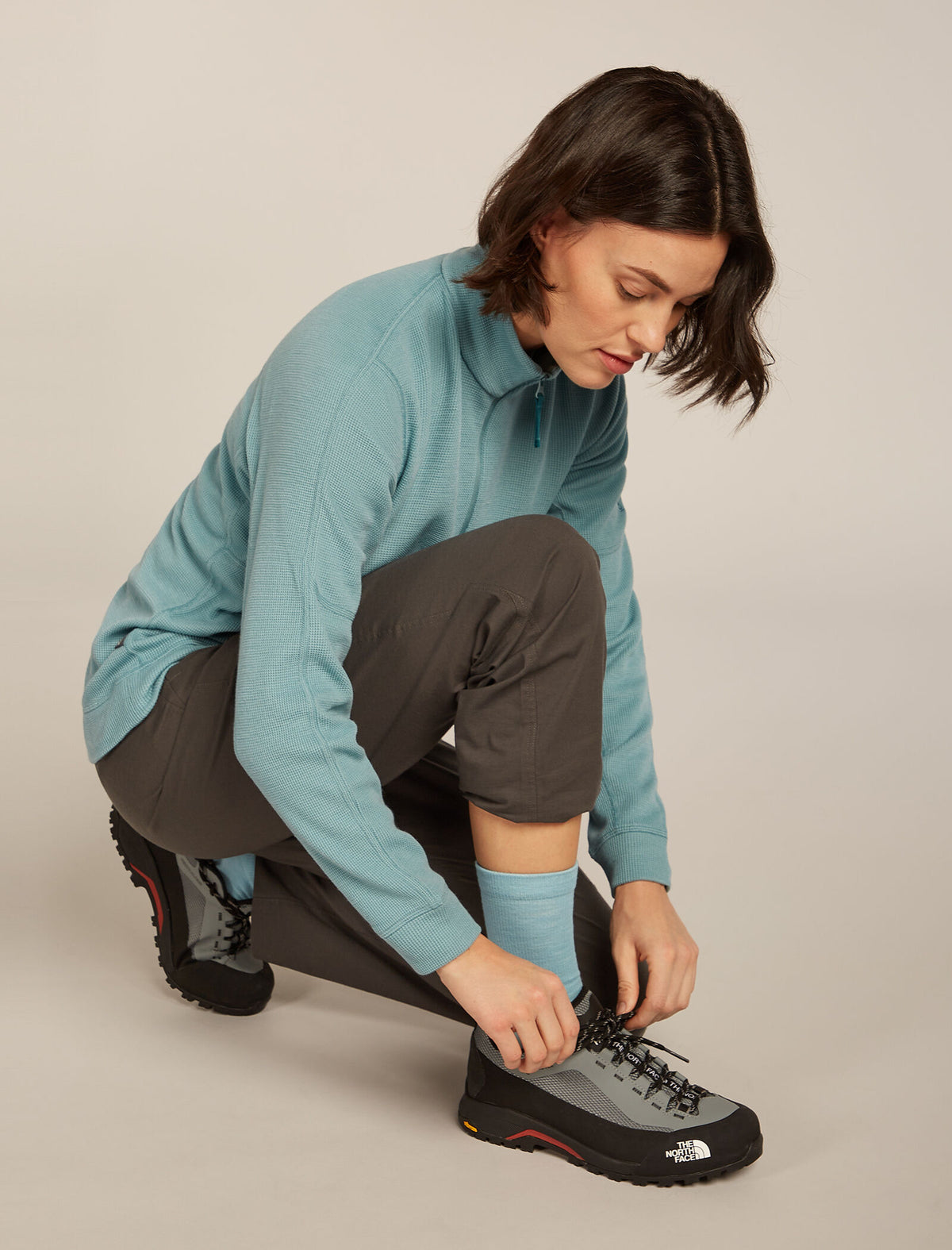 Women’s Merino Lifestyle Light Crew Socks Hydro/Acid Pink - 1