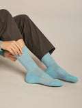 Women’s Merino Lifestyle Light Crew Socks Hydro/Acid Pink - 2