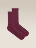 Women's Merino Lifestyle Light Crew Socks Dark Berry - 1