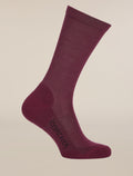 Women's Merino Lifestyle Light Crew Socks Dark Berry - 3