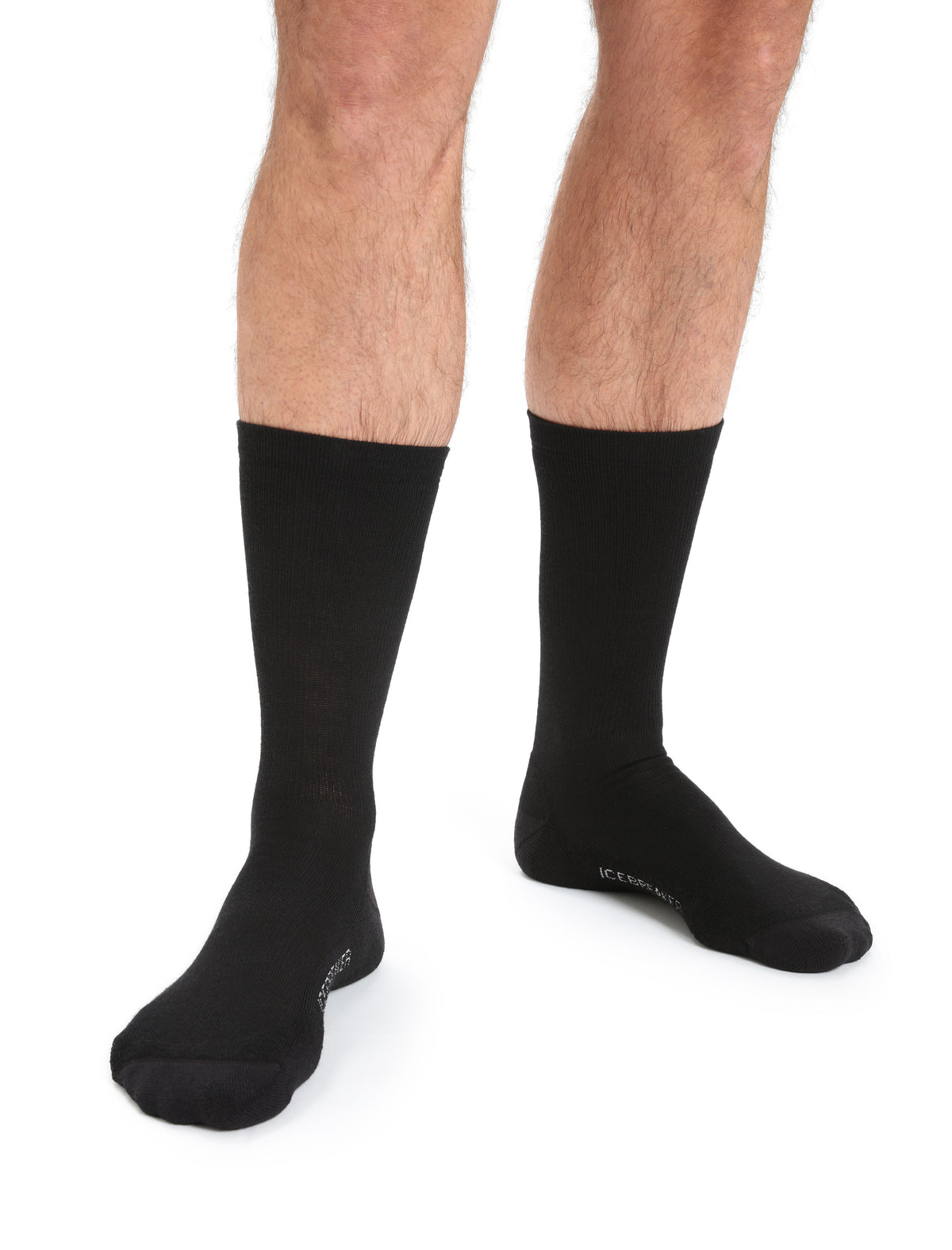 Men’s Merino Lifestyle Light Crew Socks Black - 1
