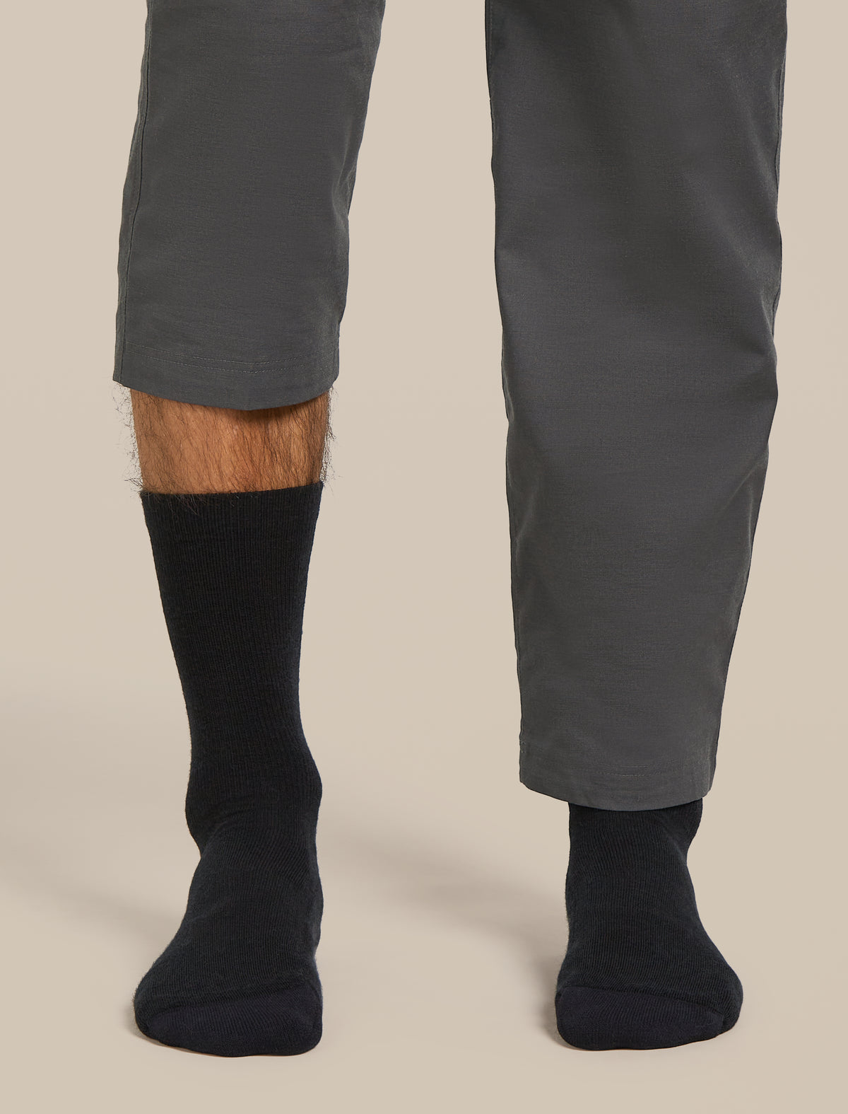 Men’s Merino Lifestyle Light Crew Socks Black - 4