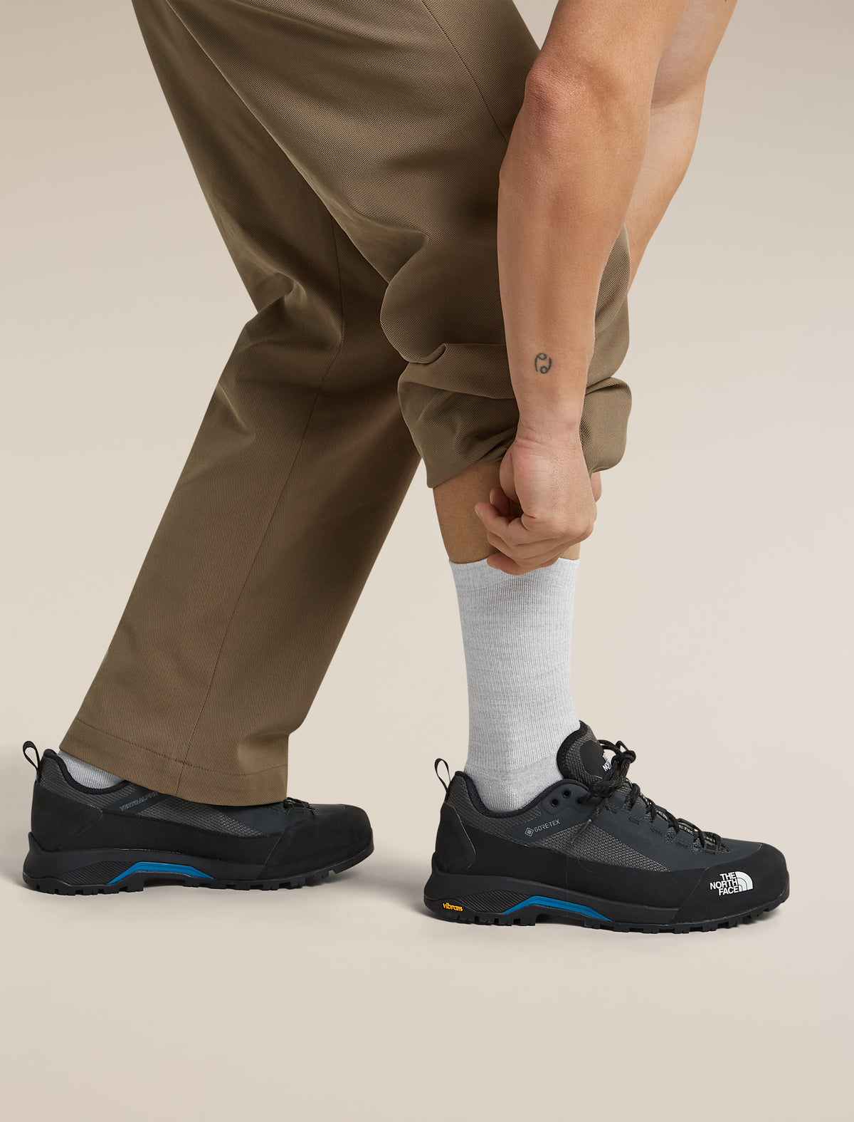 Men's Merino Lifestyle Light Crew Socks Blizzard Heather - 4