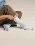Men's Merino Lifestyle Light Crew Socks Blizzard Heather - 5