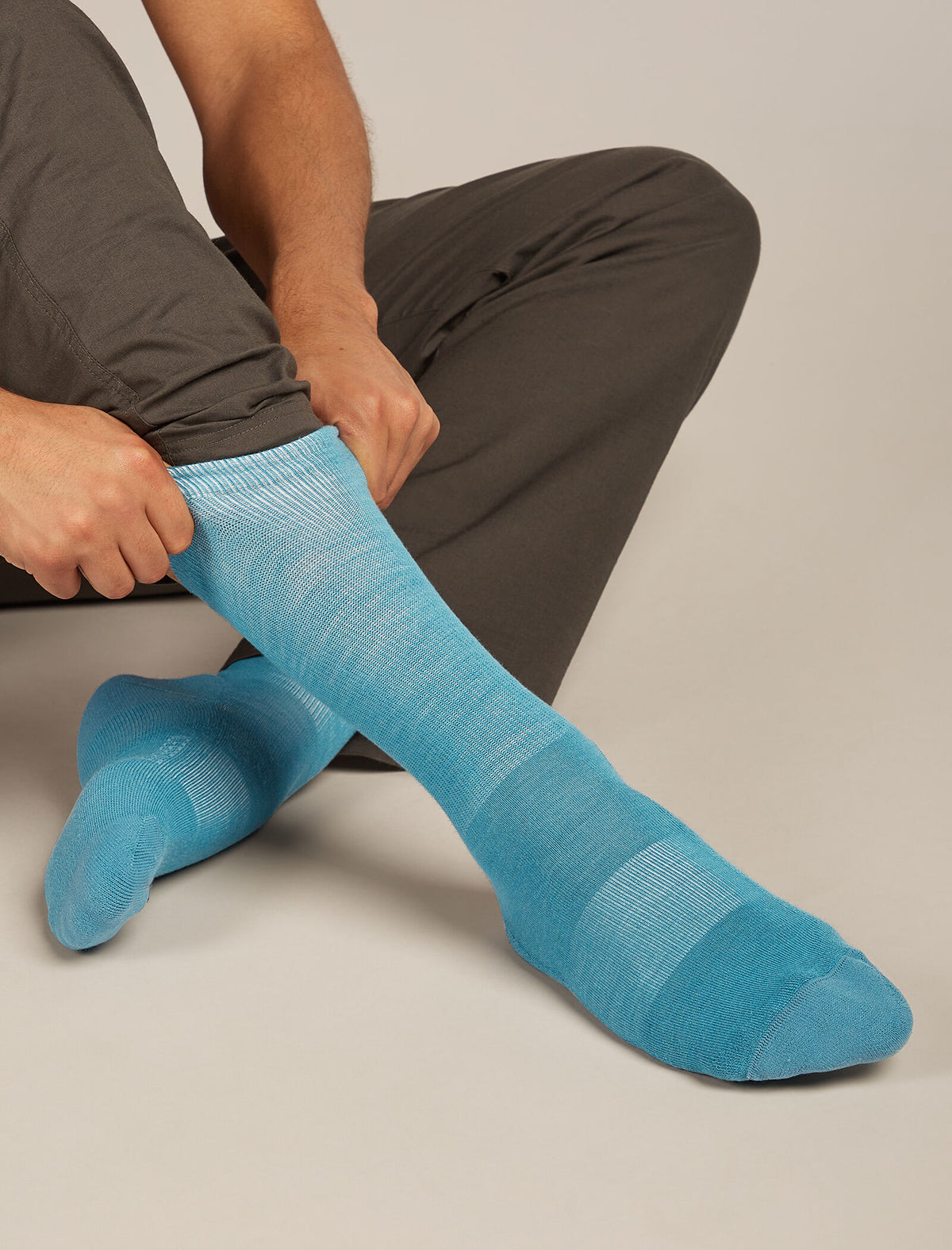 Men’s Merino Lifestyle Light Crew Socks Topaz/Hydro - 2