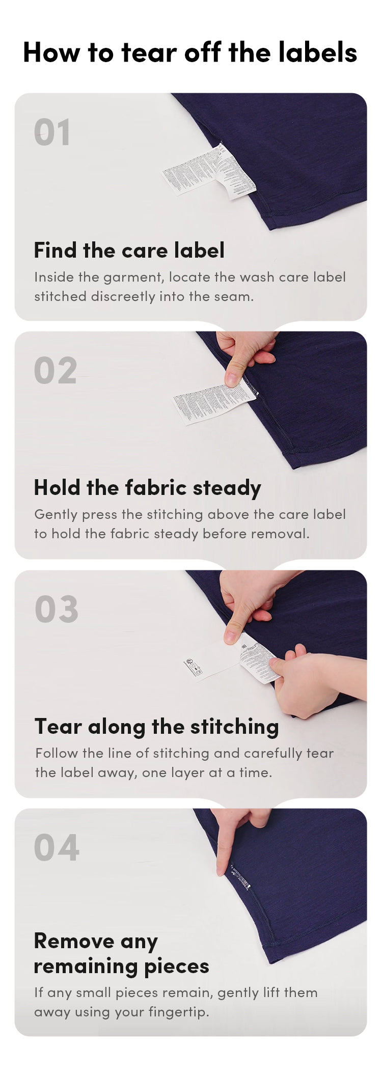 Label Teared Tearing Care Labels – icebreaker-apac